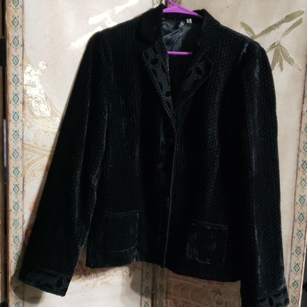 Womens Soft Shiny Velvet Jacket